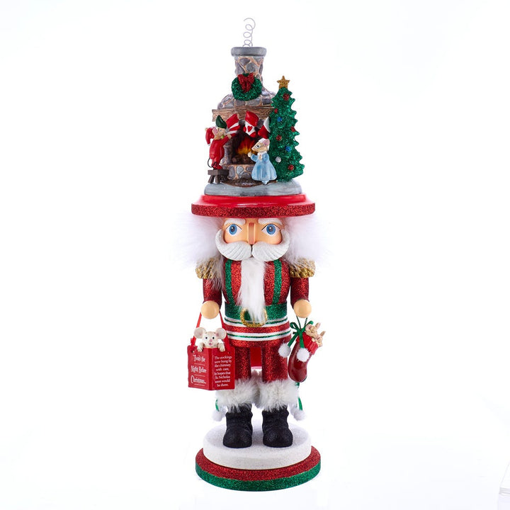 Kurt Adler 17.5-Inch Hollywood™ Stockings on Fireplace Nutcracker