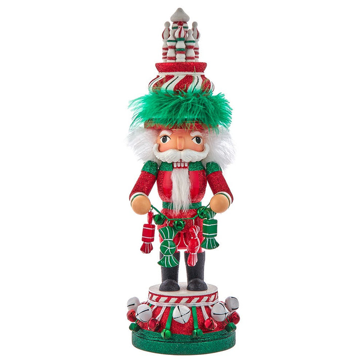 Kurt Adler 15-Inch Hollywood Nutcrackers™ Red, White and Green Candy Tower Hat Nutcracker