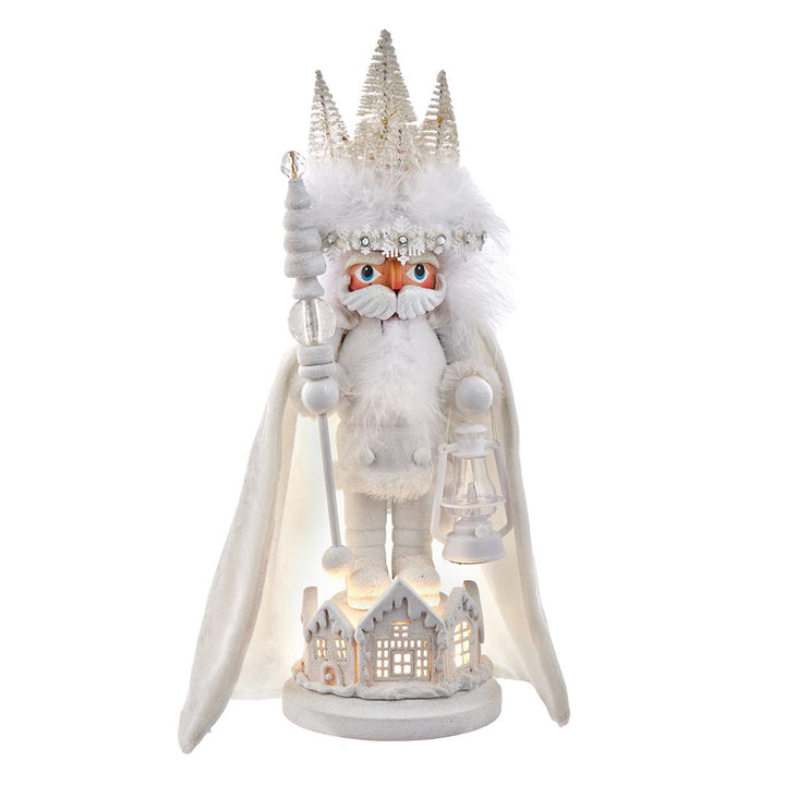 Kurt Adler 15-Inch Hollywood White Winter LED Hat Nutcracker