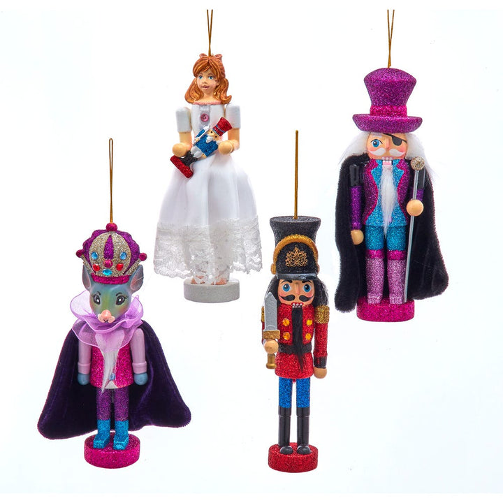 Kurt Adler 6-Inch Hollywood Nutcracker Suite 4-Piece Ornament Set