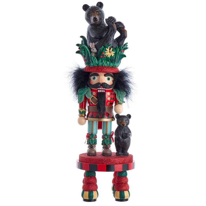 Kurt Adler 18-Inch Hollywood Black Bear Hat Nutcracker