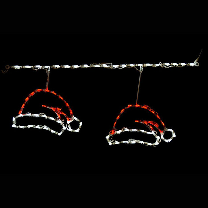 LED SANTA HAT FREESTYLE LINKABLE -Set of 12- LED-HAT44