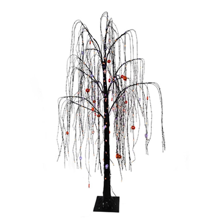 Kurt Adler 6 Foot Willow Tree with 320 Purple and Orange Fairy Lights