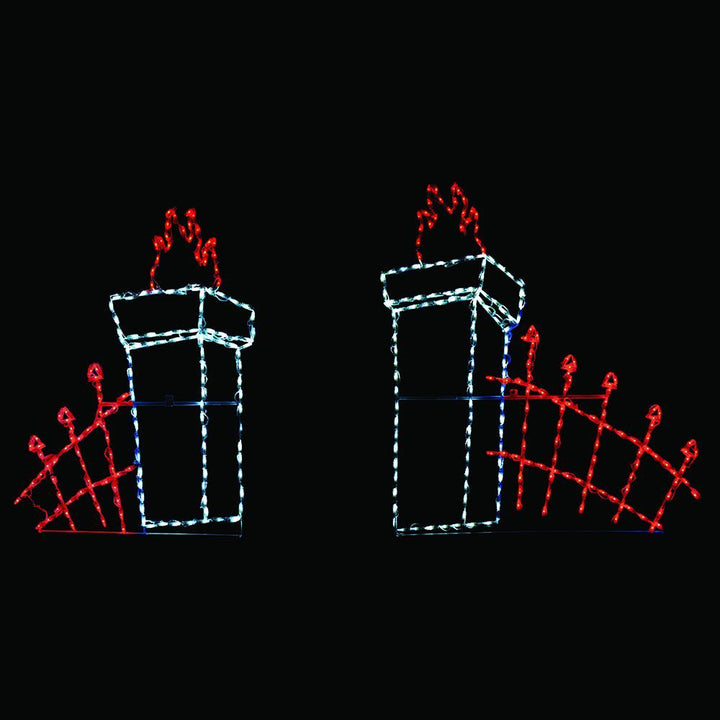 LED CEMETERY FENCE DISPLAY #LED-HWCMFNC