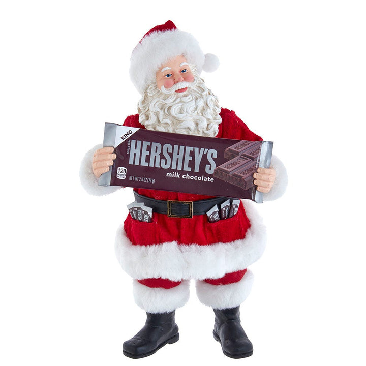 Kurt Adler 10-Inch Hershey™ Bar Fabric Santa