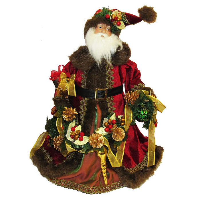 Kurt Adler 23-Inch Fabric Decorated Santa Tablepiece