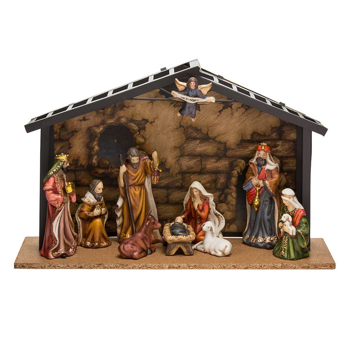 Kurt Adler 3.5-5-Inch Porcelain 11-Piece Nativity Set