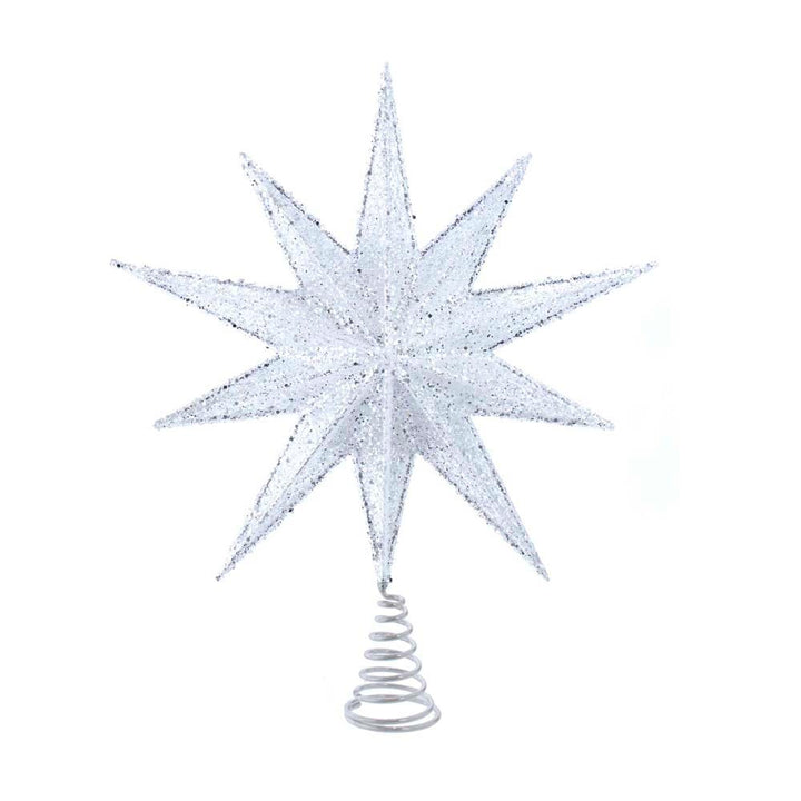 Kurt Adler 18-Inch Silver Bethlehem Star Treetop