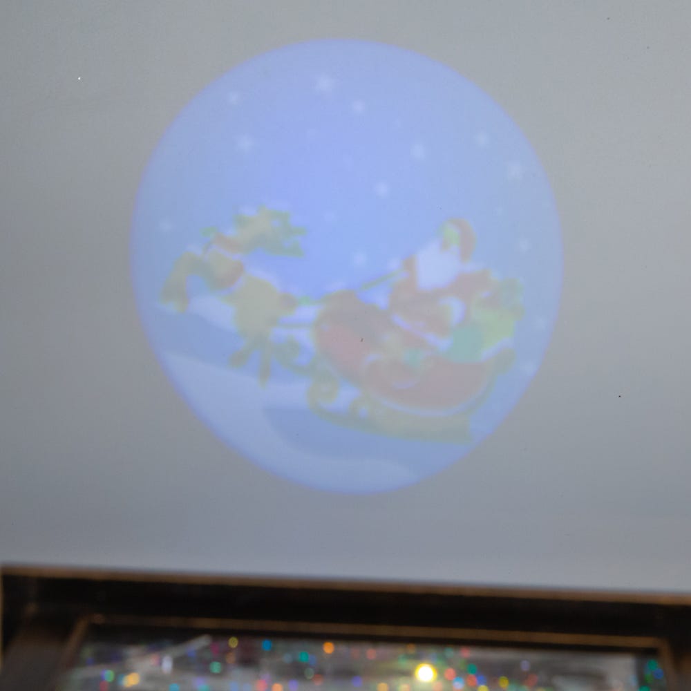 Kurt Adler Kurt Adler 10.4-Inch Battery-Operated Light Up Santa Water Lantern with Projector