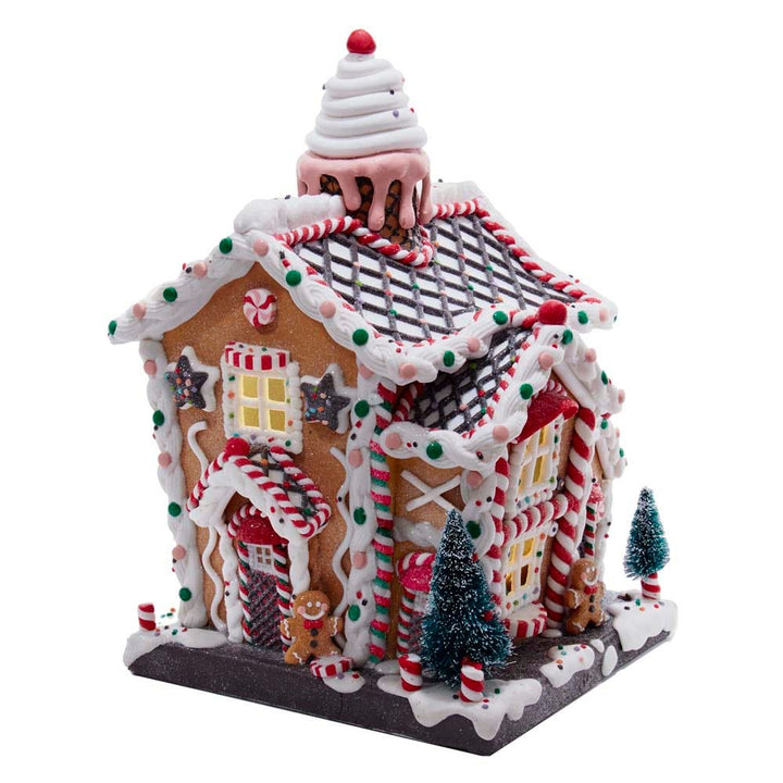 Kurt Adler 14-Inch Battery-Operated Light-Up Gingerbread House