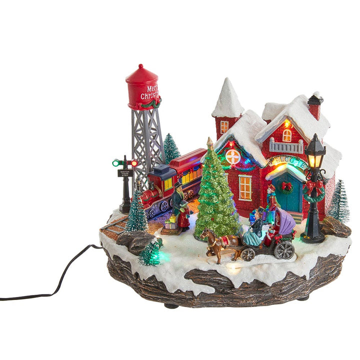 Kurt Adler 9.25-Inch Light Up Musical Christmas Village