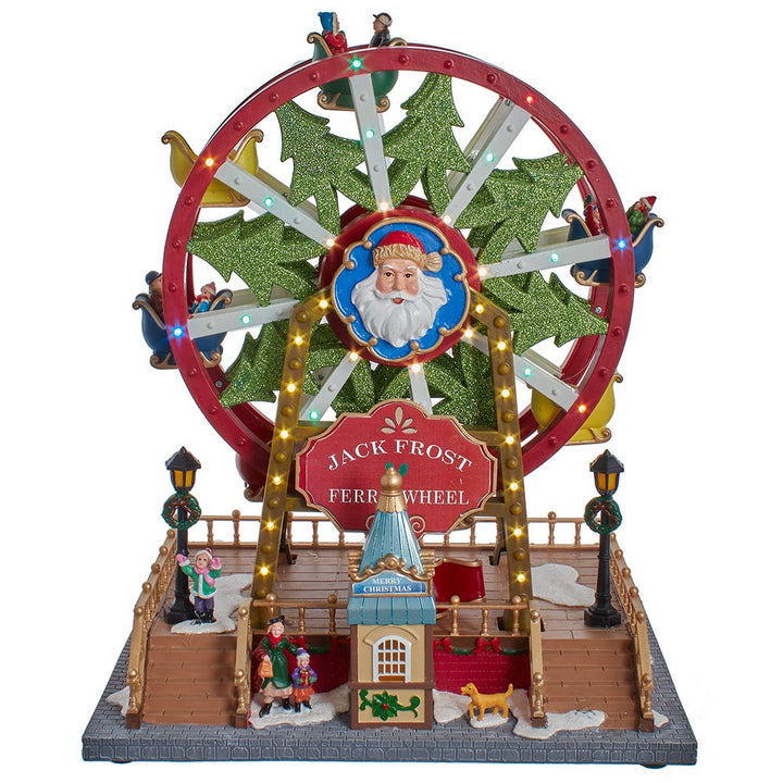 Kurt Adler 13-Inch Lighted Musical Christmas Ferris Wheel with Motion