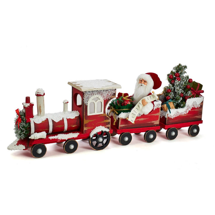 Kurt Adler 30.5-Inch Kringle Klaus Santa On Train