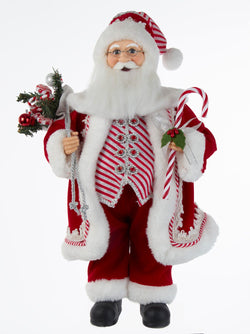 Kurt Adler 17.5-Inch Kringle Klaus Peppermint Santa