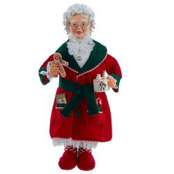 Kurt Adler 17.25-Inch Mrs. Claus with Cookies and Cocoa