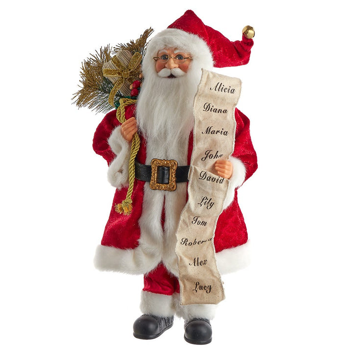 Kurt Adler 17.25-Inch Kringle Klaus Tradition Santa with List