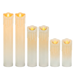 Set of 6 Spooky Floating Halloween Candles with Remote, Timer