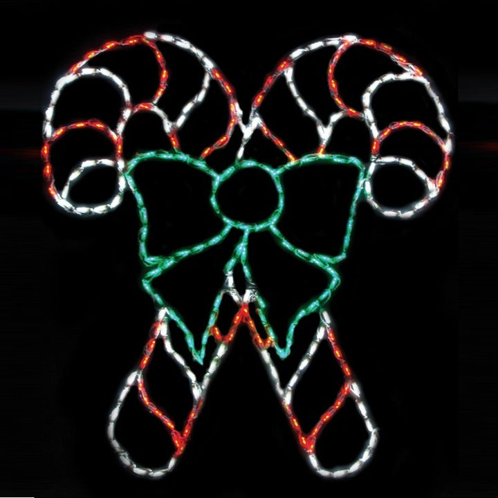 LED Double Candy Canes with Bow #LED-CCB260 *Set of 2*