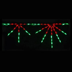 LED STARBURST LINKABLE (RED/GREEN) -Set of 12- #LED-SB44RG