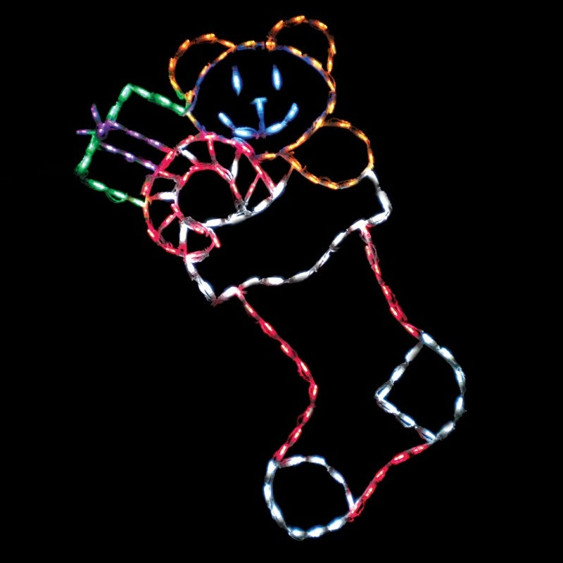 Brite Ideas 44" Christmas Stocking with Toys LED Display STL150