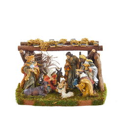 Kurt Adler Nativity Set with 9 Figures and Stable