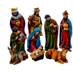 Kurt Adler 5-inch Resin Nativity, 9 Piece Set