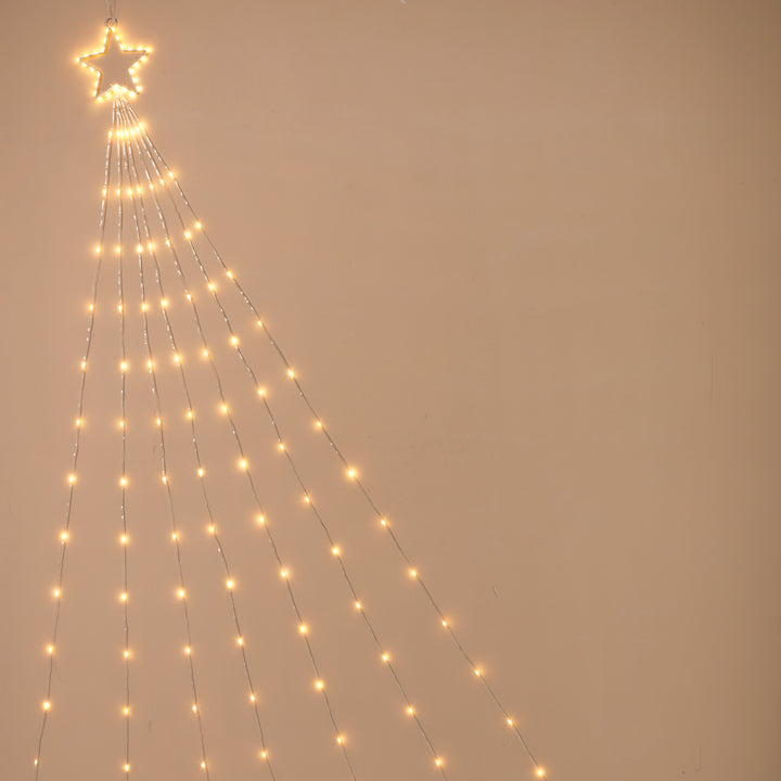 5-in D Electric Shooting Star with 30 Warm White LED Lights & Seven 7' Tails with 21 LED Lights