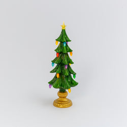 Lighted Green Traditional Christmas Tree, Battery Operated