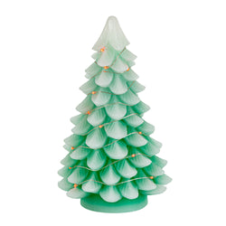 Set of 2 9.05-in H Battery- Operated Lighted Green Christmas Tree with Color Changing LED Lights