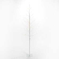 7 Foot Tall White Glowing Lighted Tree, Micro LEDs