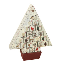 Shabby Chic Wooden Vintage Christmas Tree Advent Calendar