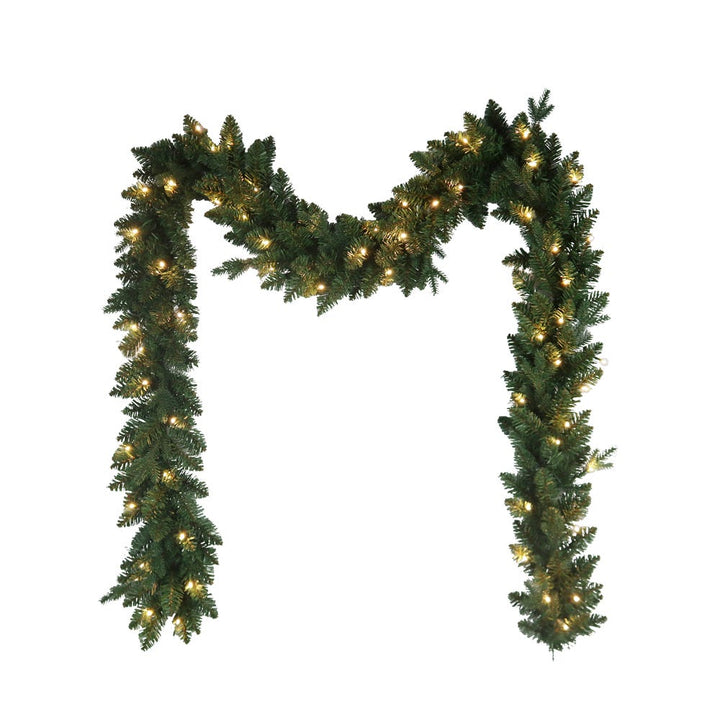 Kurt Adler 9-Foot Pre-Lit Warm White LED Jackson Pine Garland