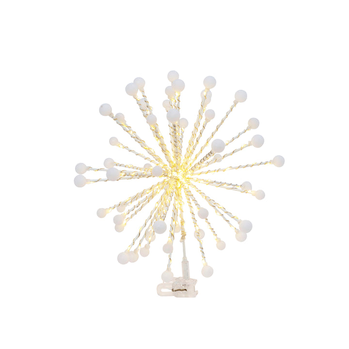 Modern Starburst Christmas Tree Topper, 200 Warm White LEDs