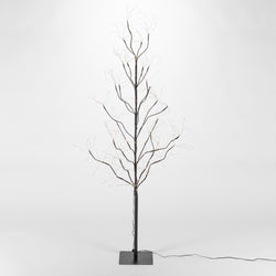 5 Foot Tall Brown Glowing Lighted Tree, Micro LEDs