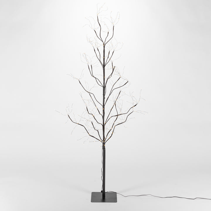 5 Foot Tall Brown Glowing Lighted Tree, Micro LEDs