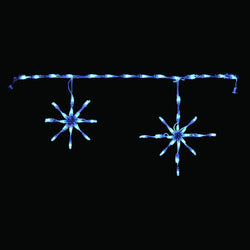LED SNOWFLAKE FREESTYLE LINKABLE (ICE BLUE) - Set of 12- #LED-SFL44IB