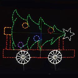 TRAIN CAR WITH CHRISTMAS TREE #LED-TC03-4