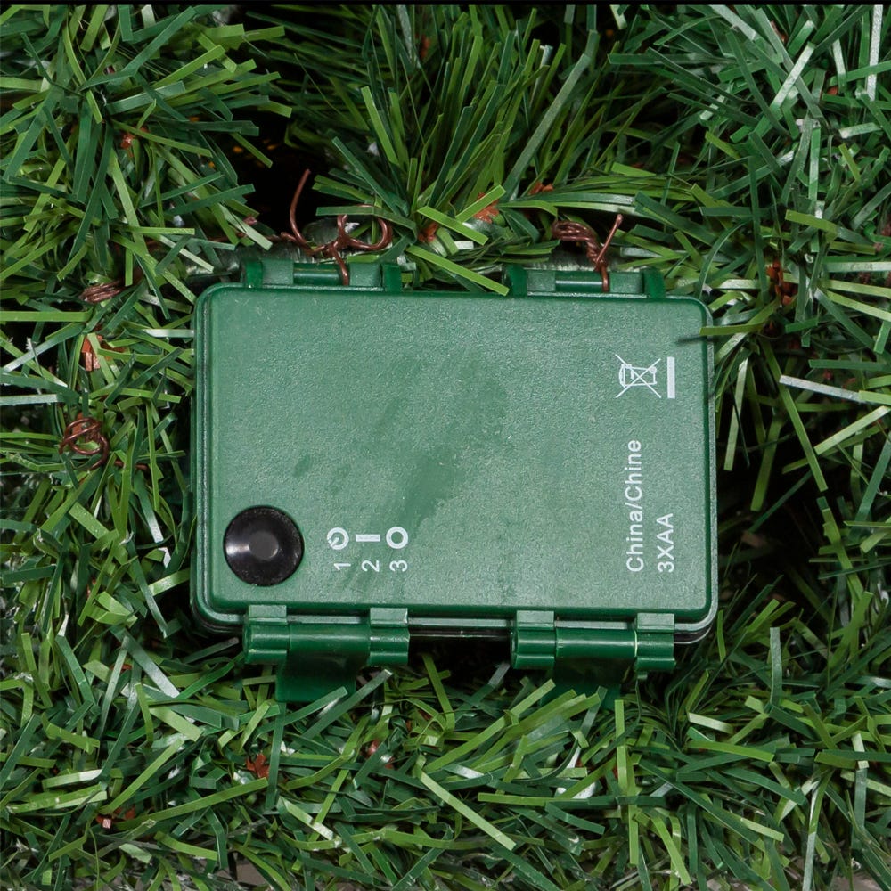 Kurt Adler 26-Inch Pre-Lit Snowy Silver Wall Tree