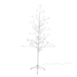 Kurt Adler 5-Foot White Birch Tree with Warm White LED 8 Function Lights