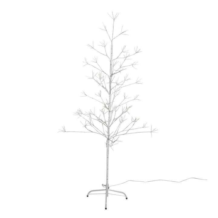 Kurt Adler 5-Foot White Birch Tree with Warm White LED 8 Function Lights