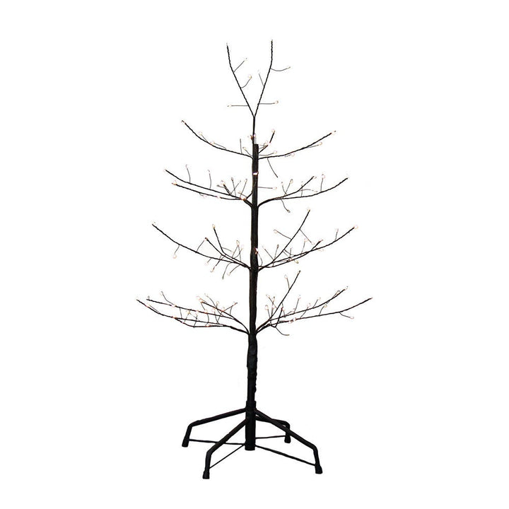 Kurt Adler 3-Foot Black Twig Tree with Warm White Cool White Twinkle Lights
