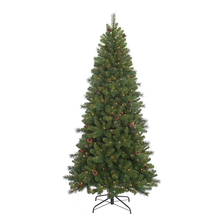 Kurt Adler 7.5-Foot Slim Pre-Lit Clear Burlington Tree