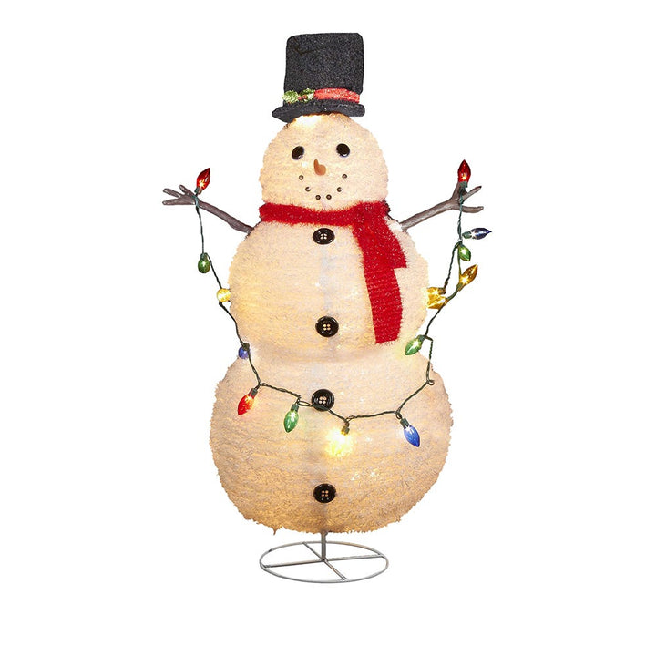 Kurt Adler 48-inch Lighted Collapsible Snowman