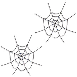 Set of 2 Lighted Spooky Halloween Spider Web, Battery Operated
