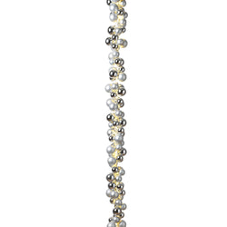 58.5-Inch Long Electric Silver Lighted Ornament Strung Garland