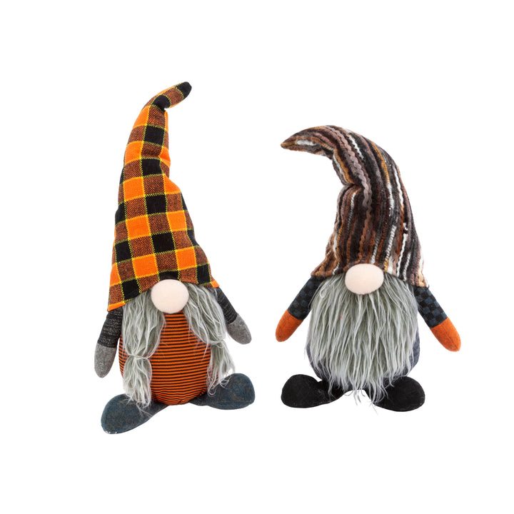 Set of 2, 12-in Plush Halloween Gnome Figurine