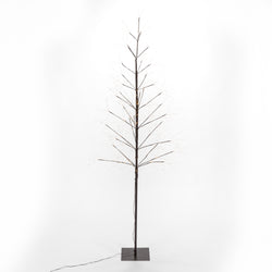 7 Foot Tall Brown Glowing Lighted Tree, Micro LEDs